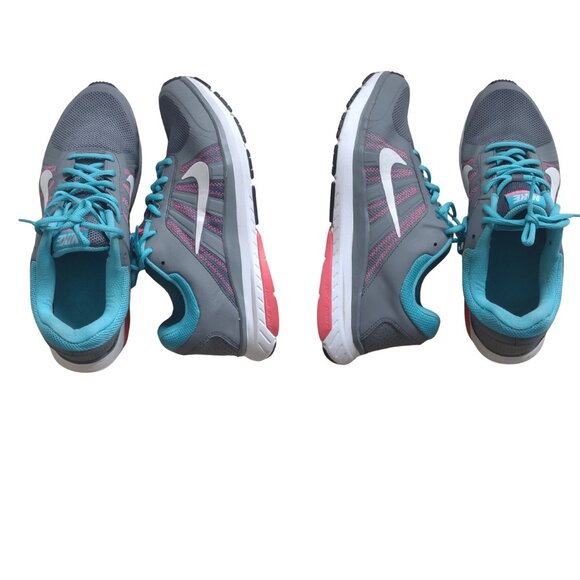 Women's Nike Dart XII Pre-Owned Size 10 Gray Sky Blue Pink White  Running - Picture 5 of 7